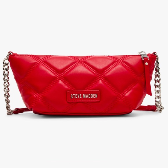 Steve Madden Bcandi Elongated Shoulder Bag Red - Picture 3 of 6